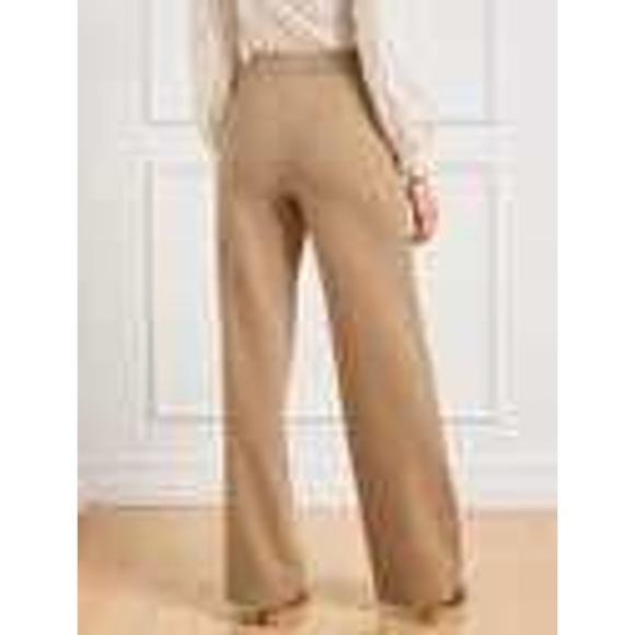 Talbots Women 18WP Beige Sailor Button‎ Wide Leg Dress Pants - Picture 3 of 5